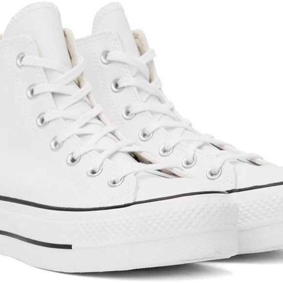 Converse All Star 561676C Platform Hi lift Leather White Mens Size 10 NEW - Picture 12 of 14